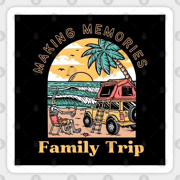 Family Trip - Beach Memories Sticker by MakerMind8.2